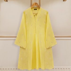 Original Aghanoor PURE EMBROIDERED JACQUARD LAWN SHIRT